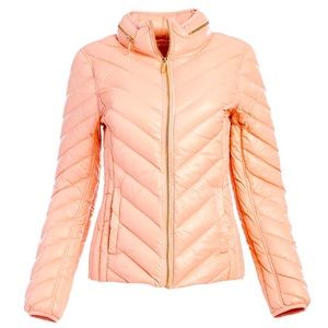 Michael Kors Women's Blush Pink Jacket Packable Down Puffer Coat NEW